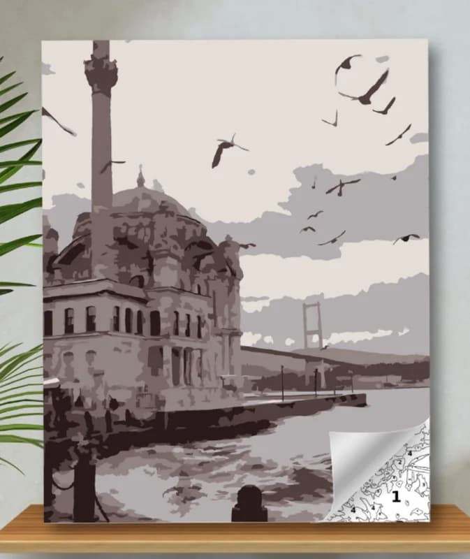 ORTAKÖY CAMİ 40x50 SAYILARLA TUVAL BOYAMA SETİ