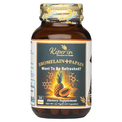 Bromelain(3600 GDU) & Papain - Doğal Proteolitik Enzim (30Kapsül & 700Mg)