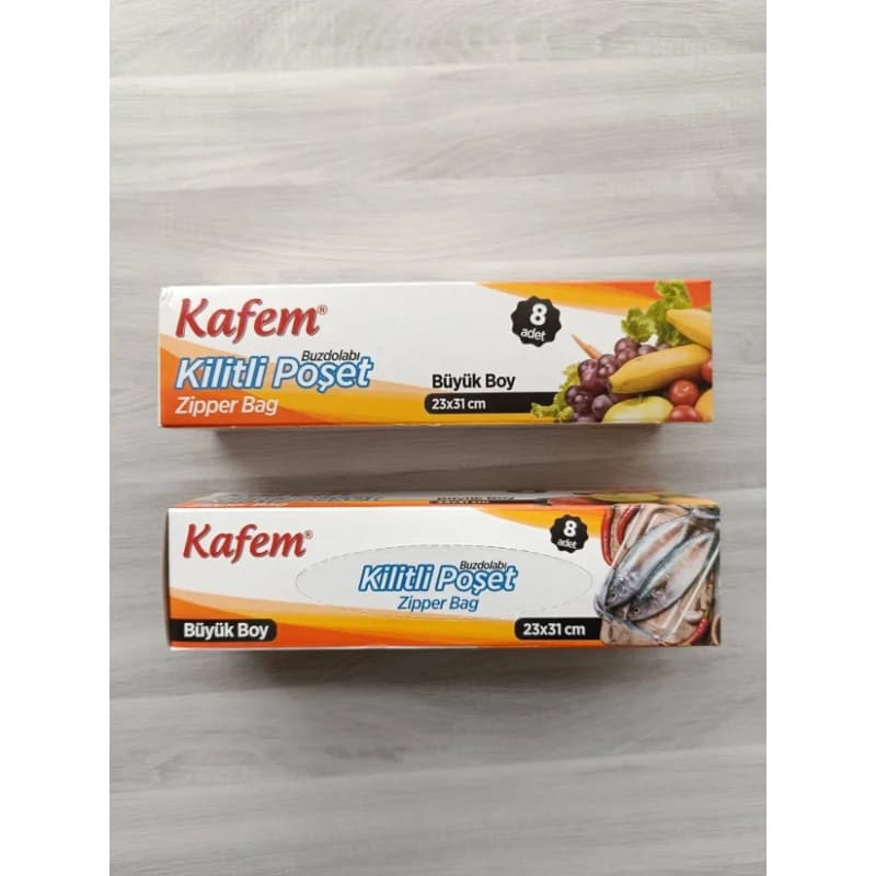 Buzdolabı Poşeti Büyük Kilitli (8'li Paket)