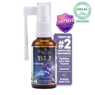 B12 Sprey | 1500 mcg | Yüksek Emilim | Enerji ve Odak Desteği | 20 ml