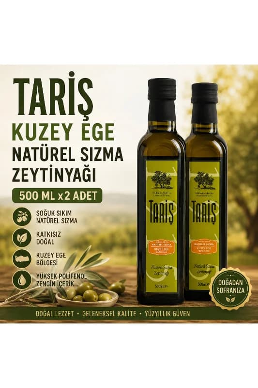 Tariş Kuzey Ege Natürel Sızma Zeytinyağı 500 ML x2 Adet