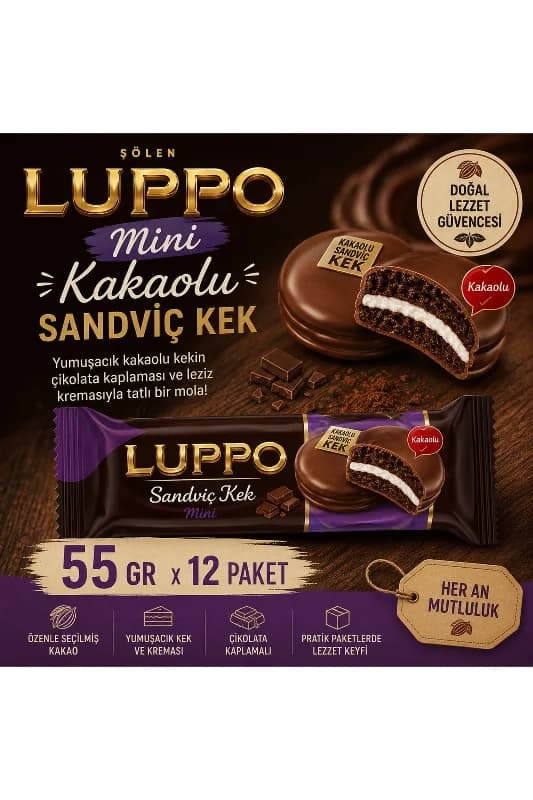 Şölen Mini Kakaolu Sandviç Kek