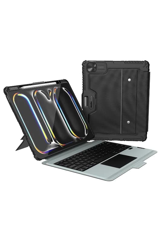 NLK-0305 Bumper Combo RGB Işıklı Klavyeli Kılıf iPad 10.2 2019/2020/2021