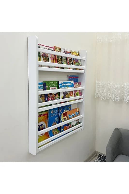 Safir 3 Raflı Kitaplık - Montessori Çocuk Odası Eğitici Kitaplık Raflı