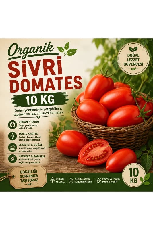 Organik Sivri Domates 10 kg