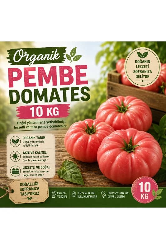 Organik Pembe Domates 10 kg