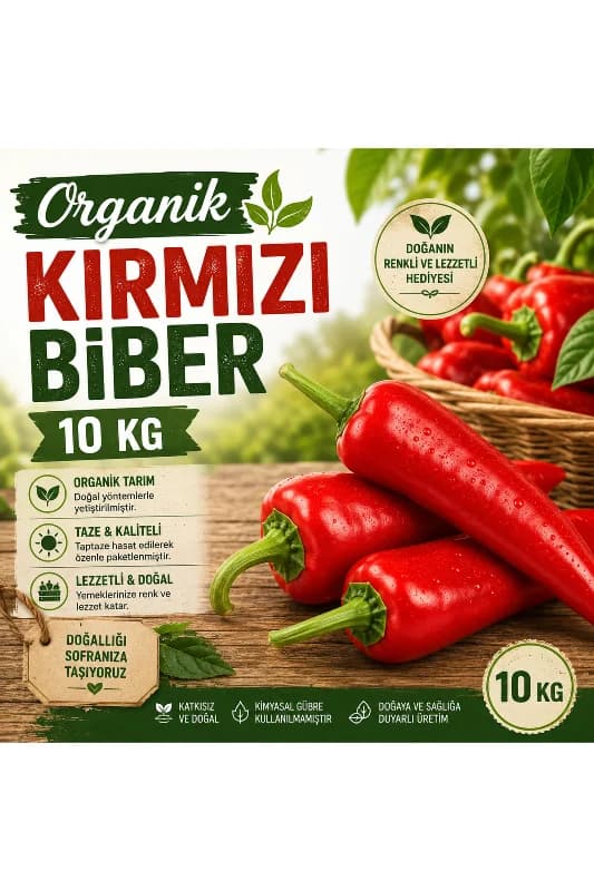 Organik Kırmızı Biber 10 kg