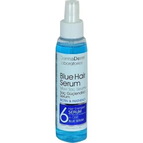 Dermaderm Mavi Saç Serumu  Biotin Panthenol Vitamin E Keratinli 125 ml