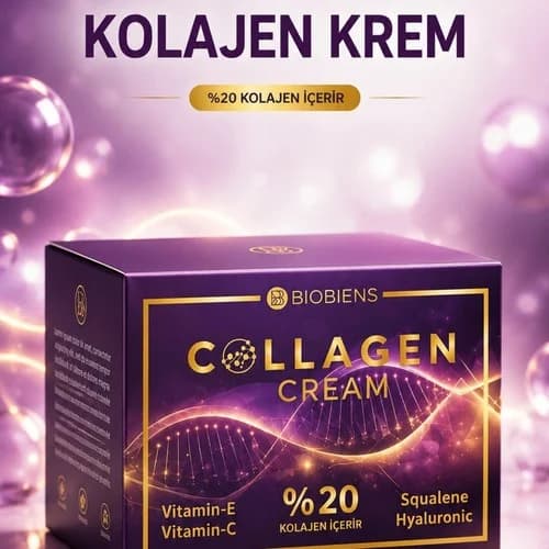 Biobiens - Vitamin C & Vitamin İlaveli Kolajen Krem 50 Ml (Squalen Hyaluronic)