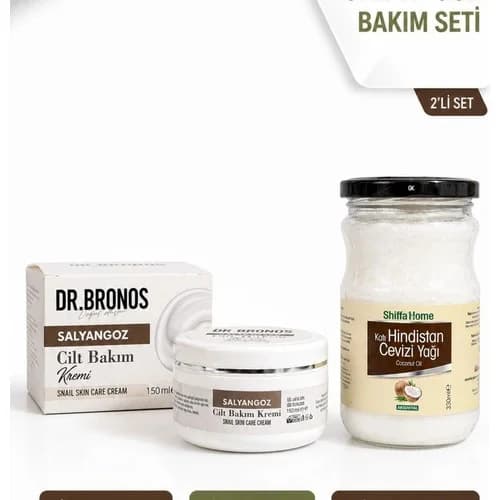 DR.BRONOS Salyangoz Cilt Bakım Kremi 150 ml. | ShiffaHome Hindistan Cevizi Yağı 330 ml.