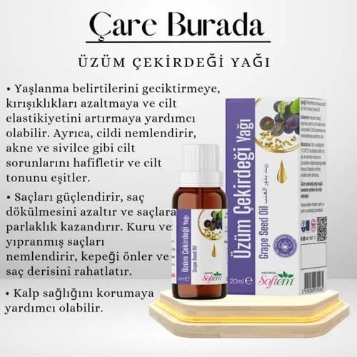 Üzüm Çekirdeği Yağı 20 ml