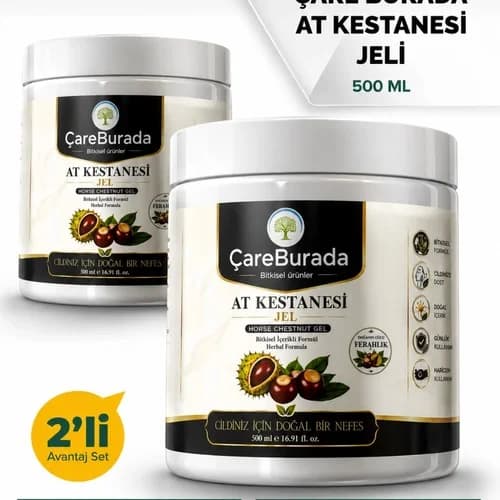 ÇareBurada 2 Adet At Kestanesi Jel 500 ml. | Ferahlık ve Bakım Bir Arada