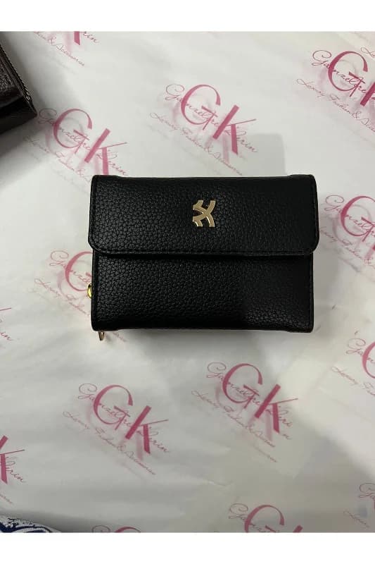 MIKNATIS KAPAKLI LUXE KADIN CÜZDAN GOLD TOKALI