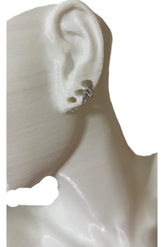 YILAN FİGÜRÜ GÜMÜŞ RENK tragus / helix / cartilage küpe L bar tragus ÇELİK