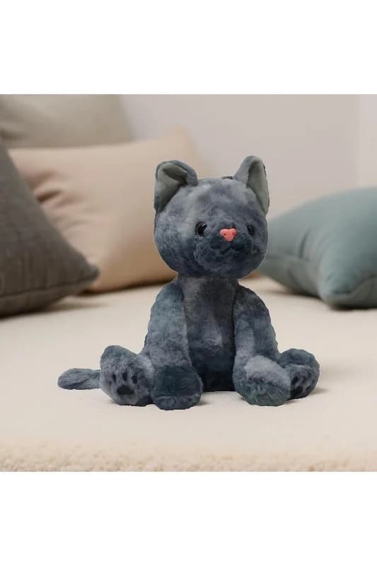 25 cm Peluş Kedi – Yumuşak ve Sevimli Peluş Kedi - Çocuklar İçin Yumuşacık Oyun Arkadaşı