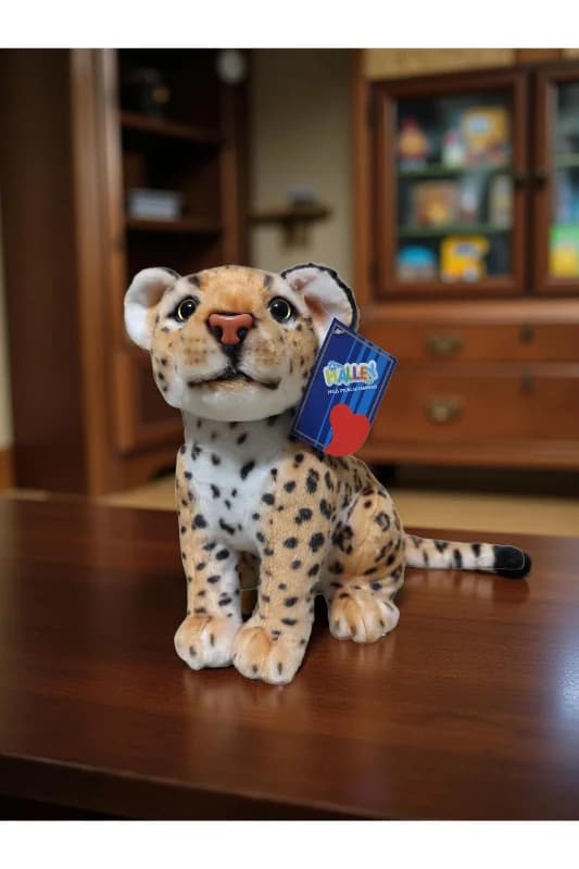 Peluş Oturan Leopar 25 cm – Oyuncak- Dekor- Çocuklar İçin Oyun ve Uyku Arkadaşı (3+ Yaş)