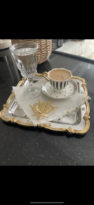 Maraşişi nakışlı sunum peçetesi