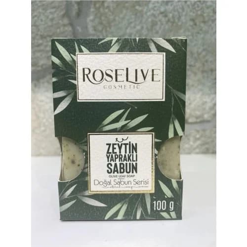 Roselive Doğal Zeytin Yapraklı Sabun 3 Adet x 100 Gr