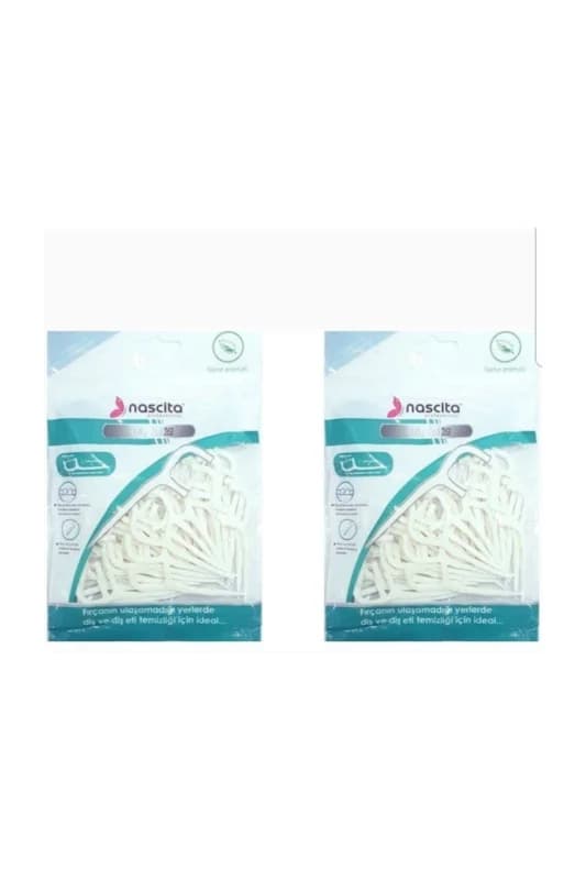 Nane Aromalı Çift Taraflı Kürdanlı Diş İpi 50'li x 2 Paket