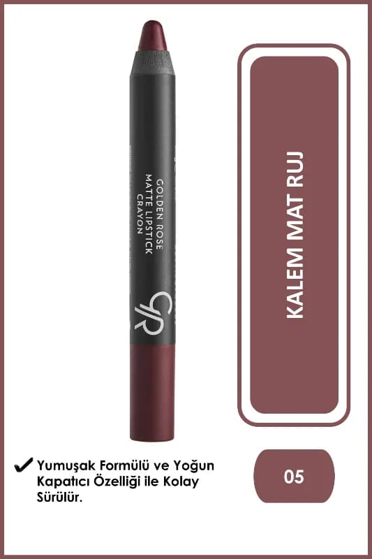 Matte Lipstick Crayon - 05 - Mat Ruj