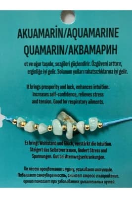 Aquamarine İpli Bİleklik