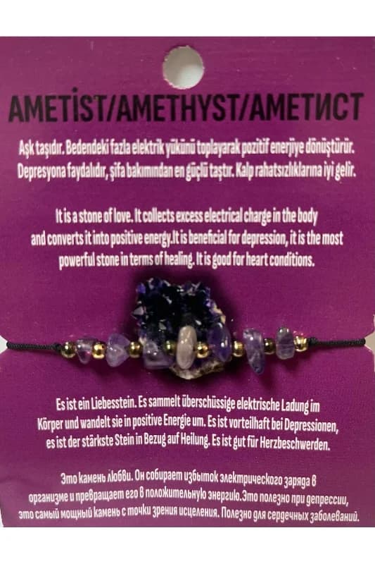 Ametist İpli Bileklik