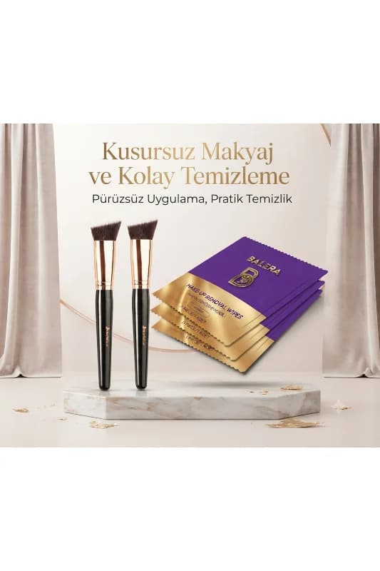 Açılı Kabuki Fondöten Fırçası Nas 0135 X2 Adet