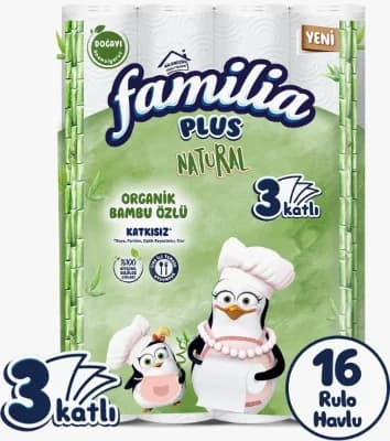 FAMİLİA Plus Natural Rulo Kağıt Havlu Bambu 16'lı