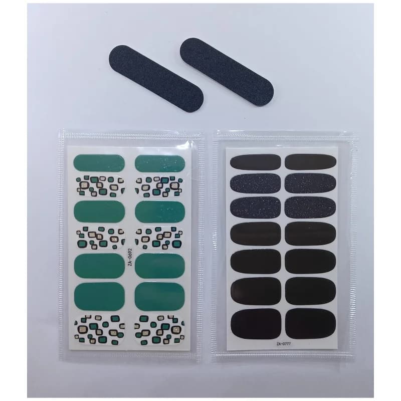 Kendinden Yapışkanlı Nail Sticker 2 Paket Tırnak Stickeri Takma Yapışkanlı 2'li Oje Seti