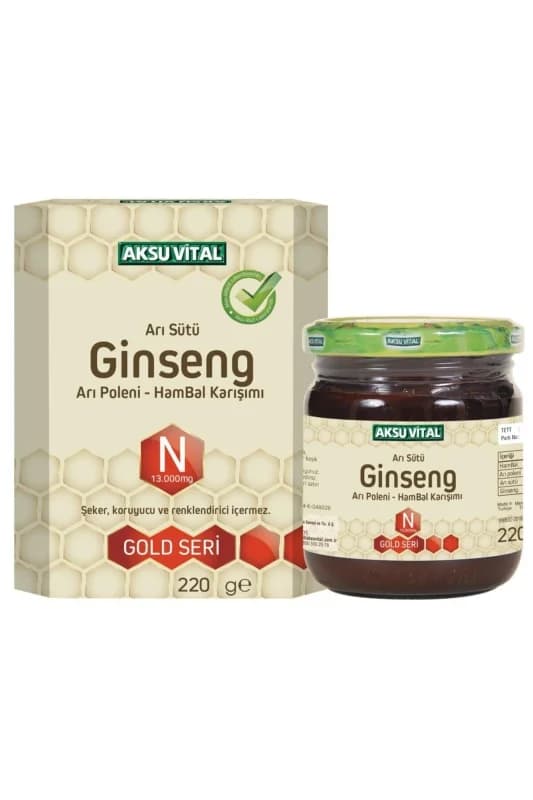 Arı Sütü Ginseng Arı Poleni Ham Bal Karışımı 13000mg 220g