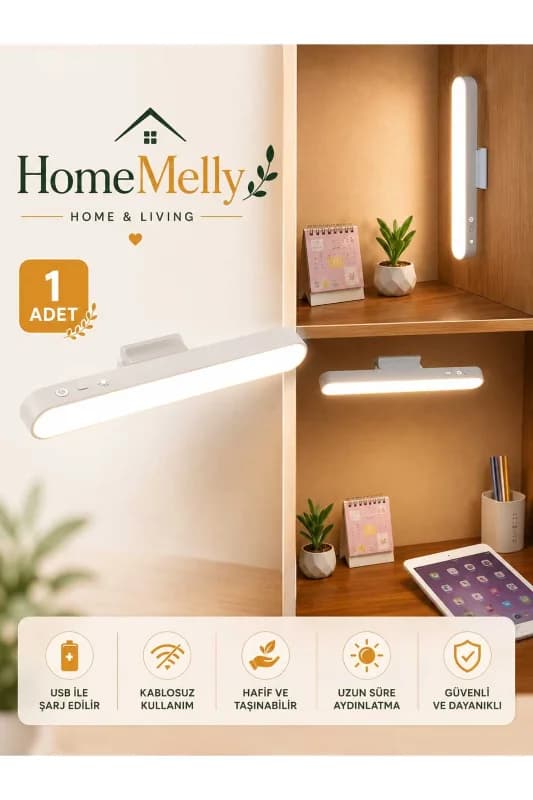Şarjlı Kablosuz LED Lamba – 3 Mod Işık, Mıknatıslı Yapışkanlı, Çok Amaçlı Aydınlatma
