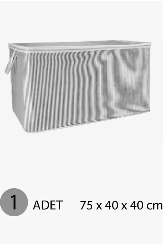 1 Adet Maxi 75 X 40 X 40 cm Katlanabilir Yıkanabilir Fermuarlı Kulplu Yastık Yorgan Hurcu