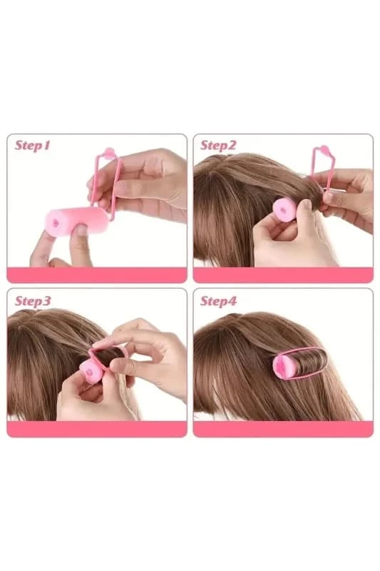 10 Adet Sarı Renkli Sünger Bigudi Saç Şekillendirici Bigudi