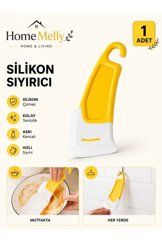 Silikon Tencere, Tava, Tepsi, Kase, Tabak, Yumuşak Ve Dayanıklı Kazıyıcı Aparatı