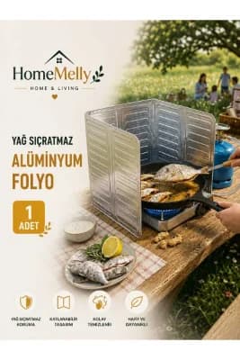 Ocak Yağ Sıçrama Koruyucu Katlanır Alüminyum Levha