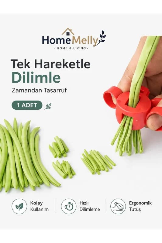 Fasulye Dilimleme Aparatı Pratik Sebze Dilimleyici Fasulye Kesici Mutfak Aparatı