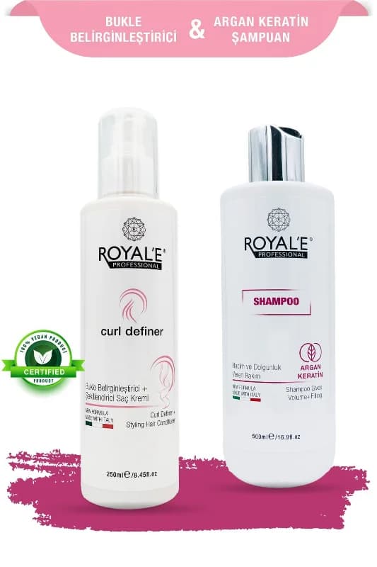 Bukle Belirginleştirici Saç Kremi -Argan Keratin Şampuan - Curl Definer -Shampoo