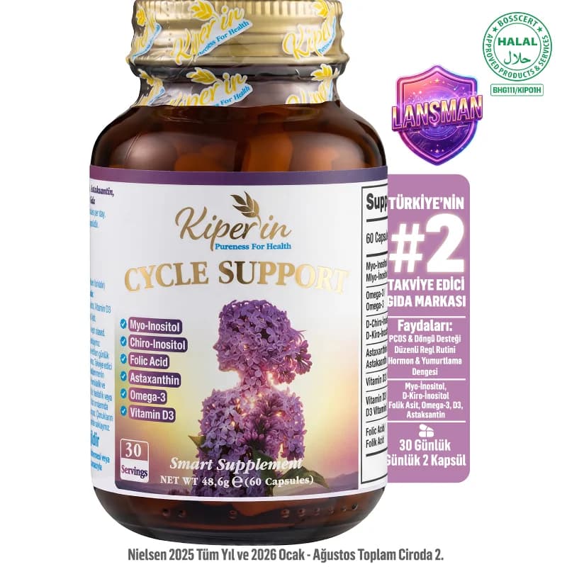 Cycle Support | PCOS, Regl Düzeni & Hamilelik Destek | Miyo İnositol, D-Chiro, Omega 3, Folik Asit