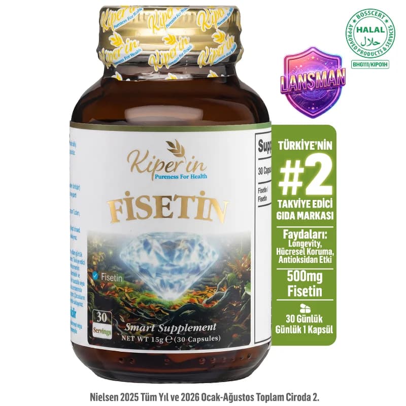 Fisetin | Senolytic Bileşik | Hücre Temizleme ve Longevity Desteği | 30 Kapsül