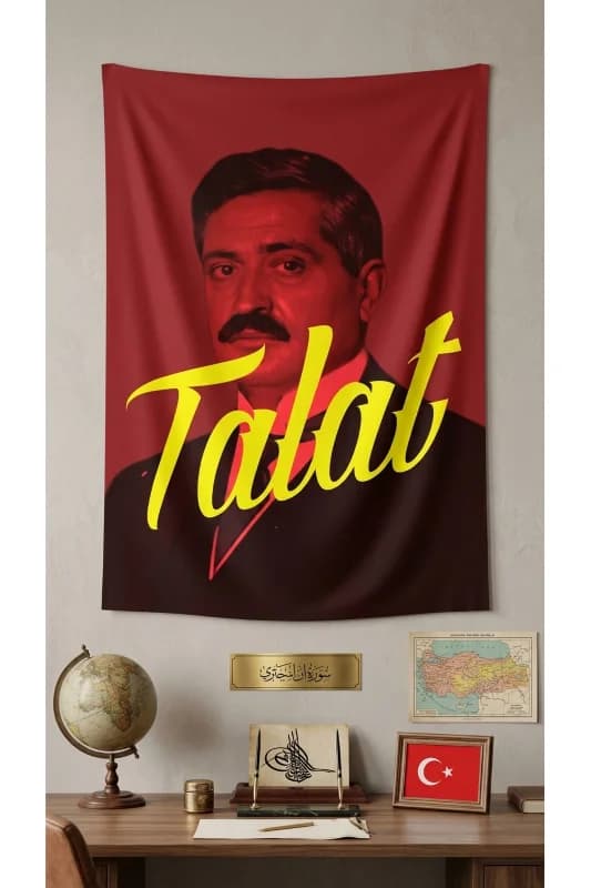 İTTİHAT VE TERAKKİ PAŞALAR SERİSİ DUVAR ÖRTÜSÜ KALİTELİ KUMAŞ
