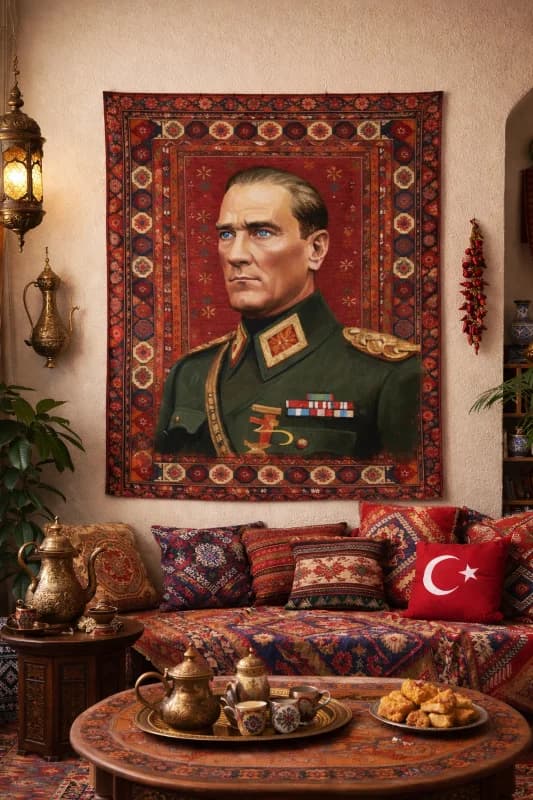 Atatürk Father of the Turk Duvar Örtüsü Halısı