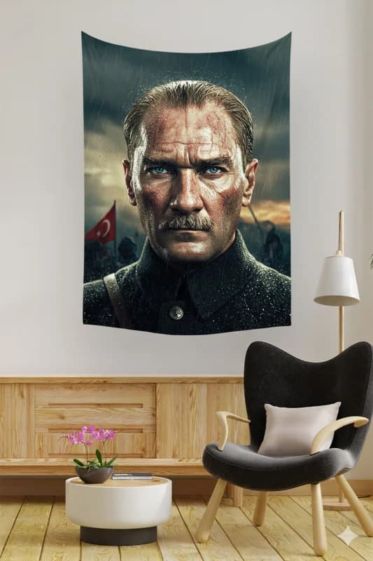 Atatürk Duvar Örtüsü Halısı 70x100 100x150