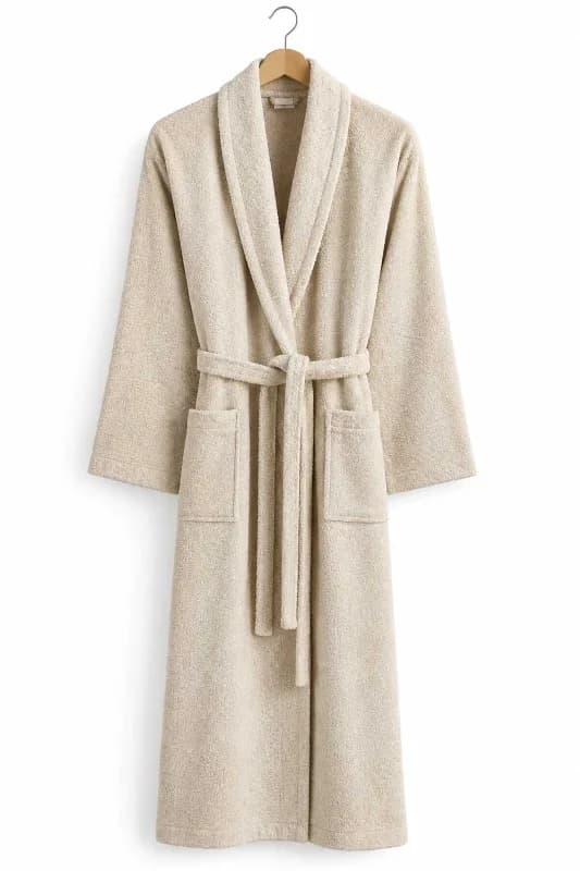 Açık Kahve Büyük Beden Şalyaka Pamuklu Hamam Sauna Banyo Battal Kadın Erkek Unisex 3xl 4xl Bornoz