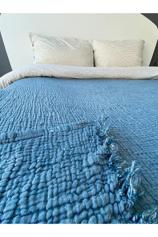 Müslin Yatak Örtüsü/Pike 4 Katlı 240 x 230 Çift Kişilik