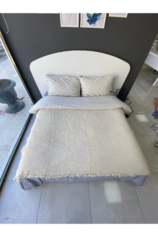 Müslin Yatak Örtüsü/Pike 4 Katlı 240 x 230 Çift Kişilik
