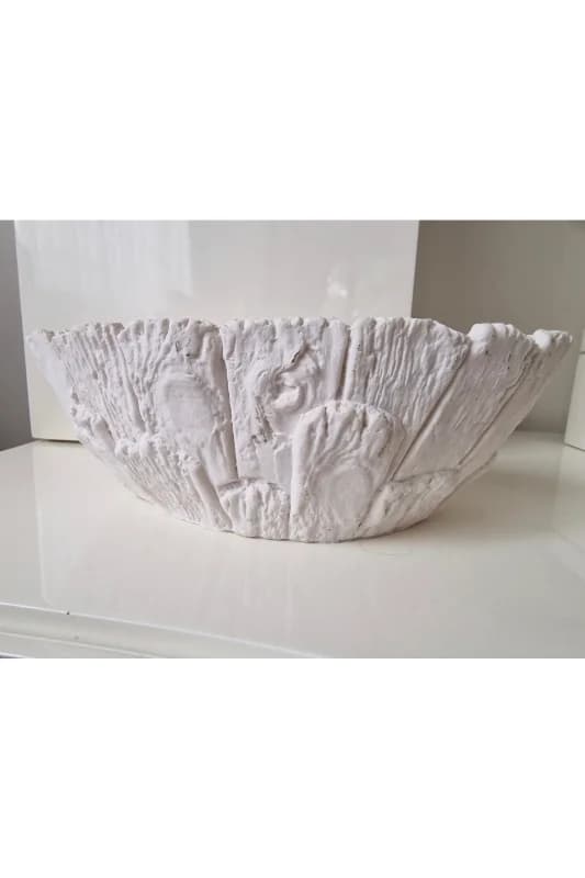 30cm Tahta Ağaç Kütük Saksı Silikon Kalıp K-1239, Taş Tozu Çimento Alçı Polyester Reçine