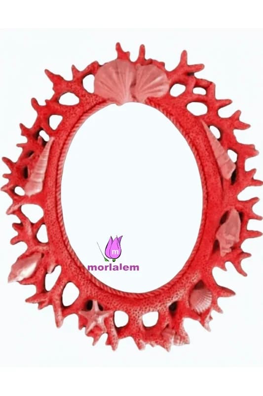Deniz Midye Mercan 30cm Çerçeve Silikon Kalıp K-021, Polyester Taş Tozu Alçı Kalıbı