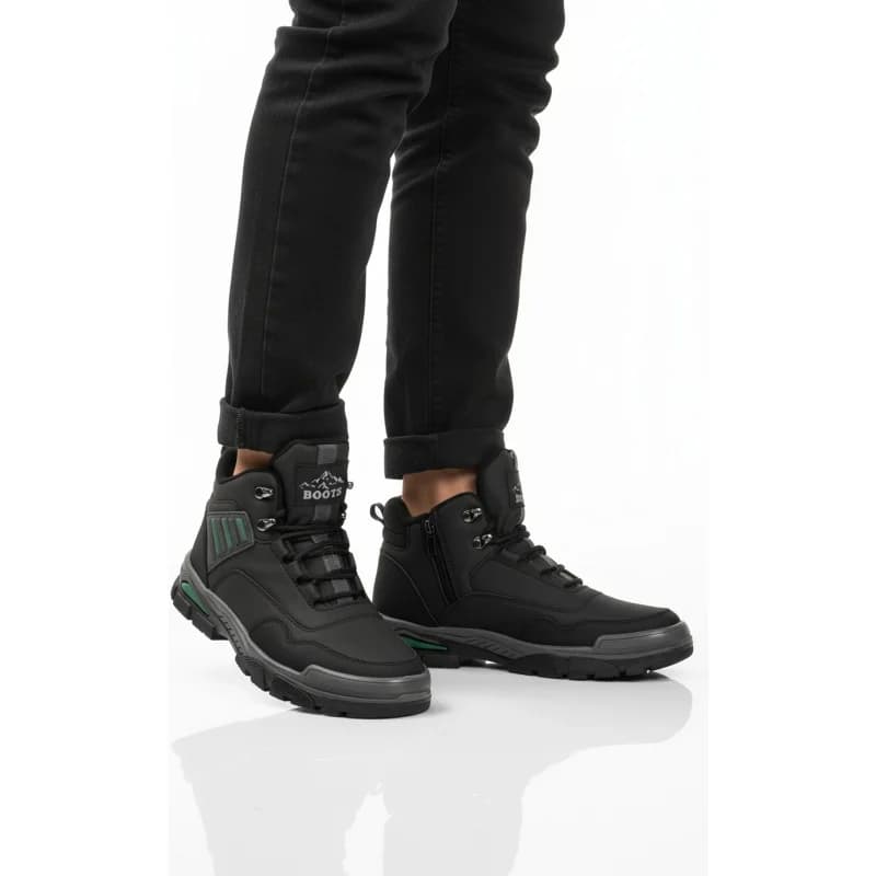Aspor Siyah Yeşil Fermuarlı Unisex Outdoor Bot