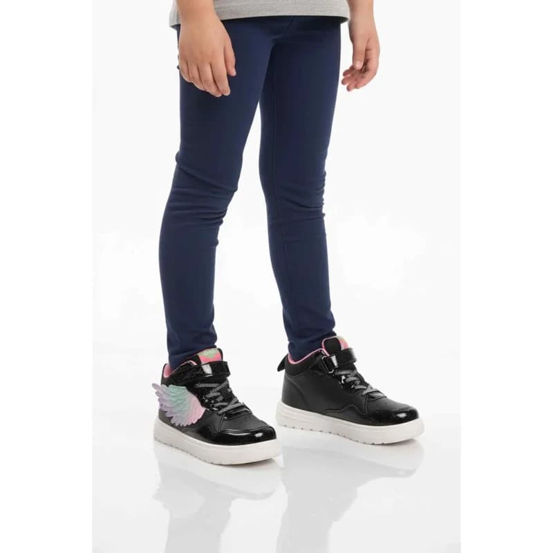 Cool Siyah Cırtlı Kız Çocuk Hi Sneaker
