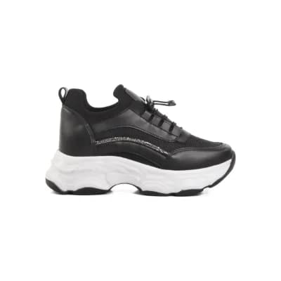 Aspor Siyah Yüksek Taban Kadın Sneaker